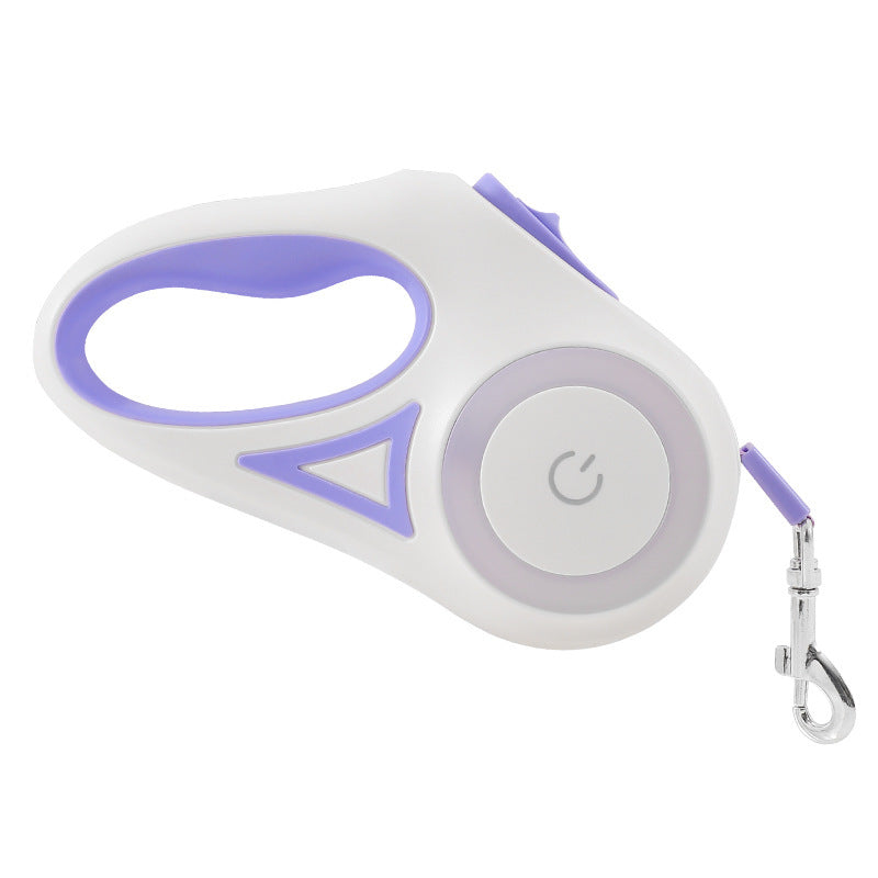 New Led Lighted Automatic Retractable Dog Leash Pet Pulling Rope Glowing Dog Supplies Rope Durable Nylon Material